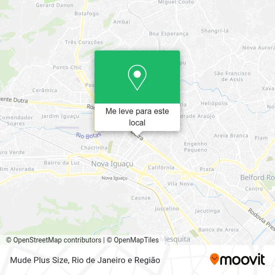 Mude Plus Size mapa