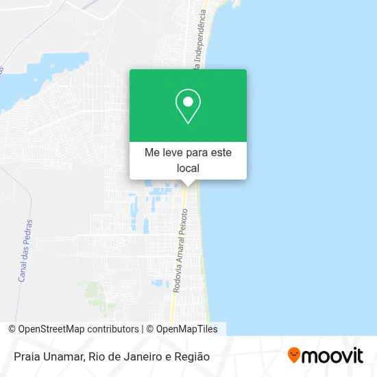 Praia Unamar mapa