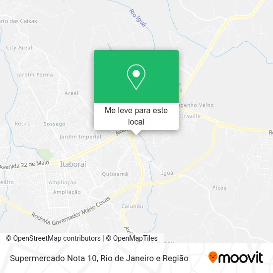 Supermercado Nota 10 mapa