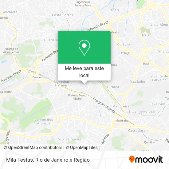 Mila Festas mapa