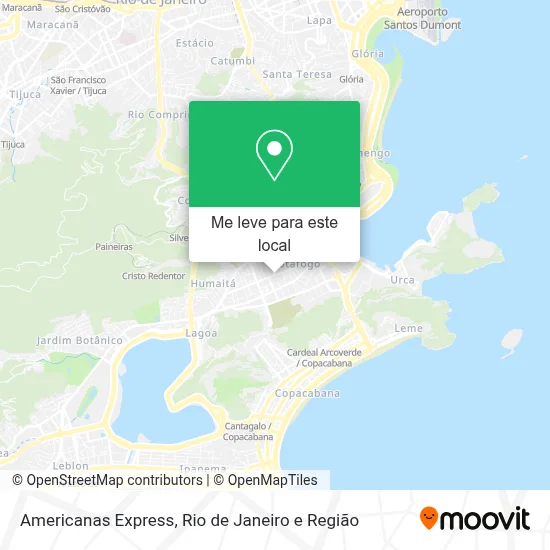 Americanas Express mapa