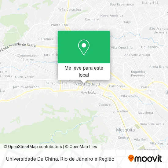 Universidade Da China mapa