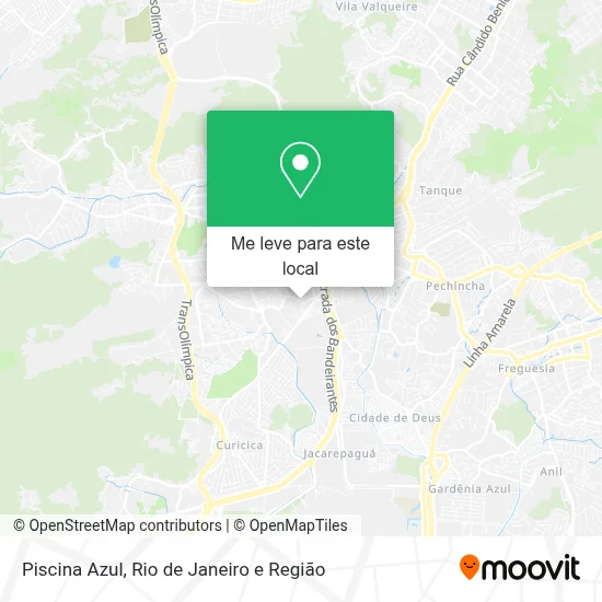 Piscina Azul mapa