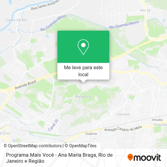 Programa Mais Você - Ana Maria Braga mapa