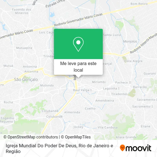 Igreja Mundial Do Poder De Deus mapa