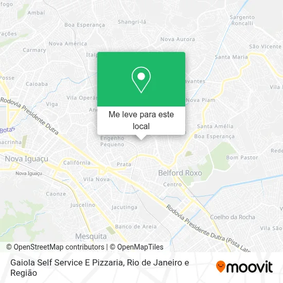 Gaiola Self Service E Pizzaria mapa