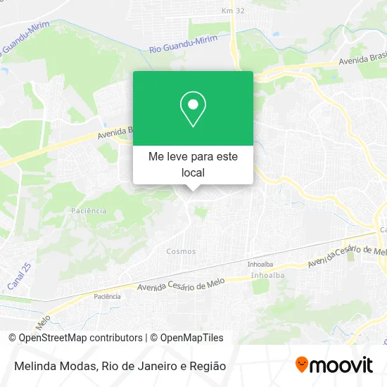 Melinda Modas mapa