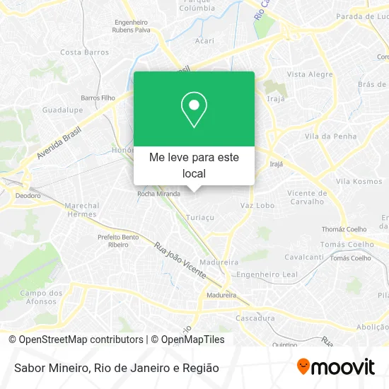 Sabor Mineiro mapa