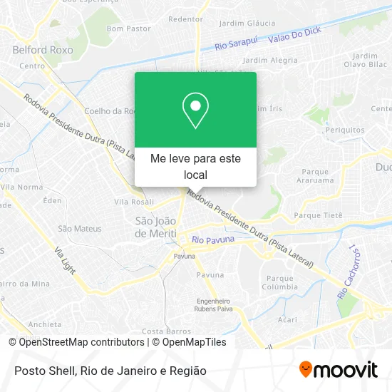 Posto Shell mapa
