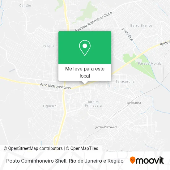 Posto Caminhoneiro Shell mapa