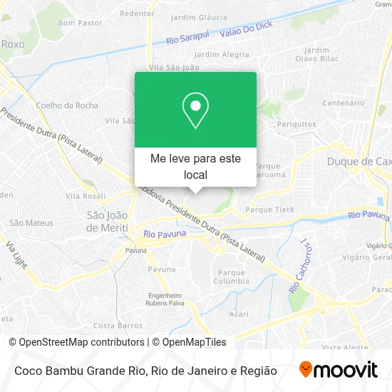 Coco Bambu Grande Rio mapa