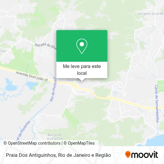 Praia Dos Antiguinhos mapa