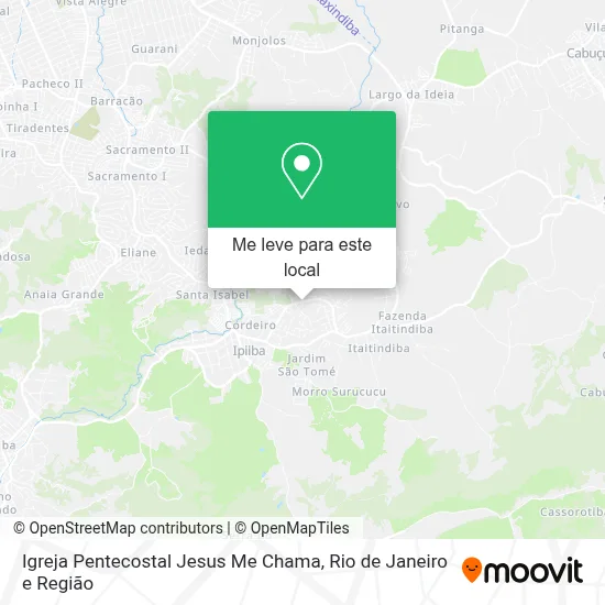 Igreja Pentecostal Jesus Me Chama mapa