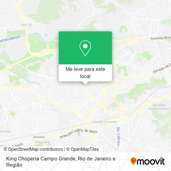 King Choperia Campo Grande mapa