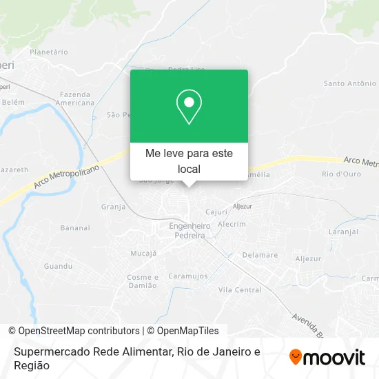 Supermercado Rede Alimentar mapa