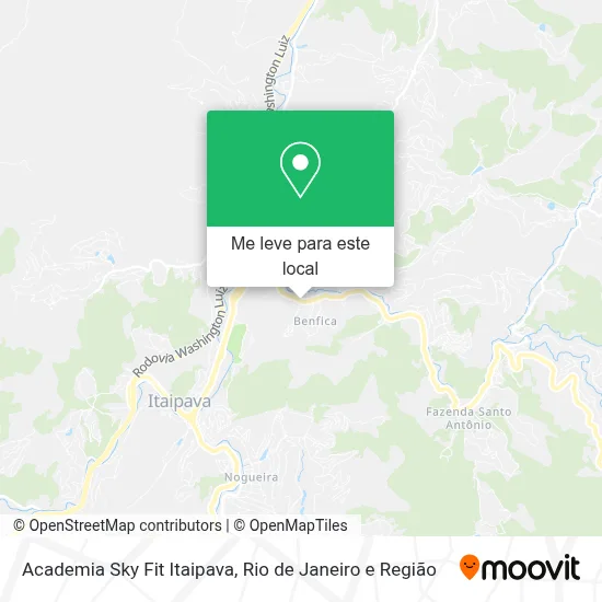 Academia Sky Fit Itaipava mapa