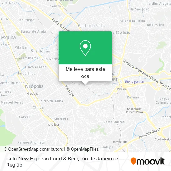 Gelo New Express Food & Beer mapa