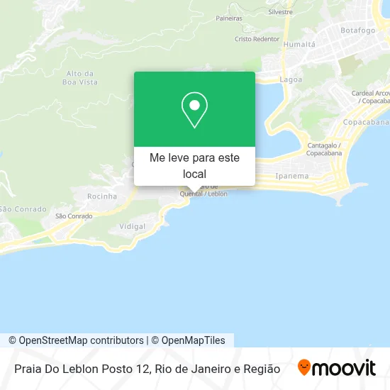 Praia Do Leblon Posto 12 mapa