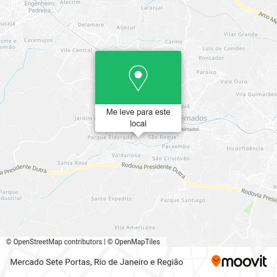 Mercado Sete Portas mapa