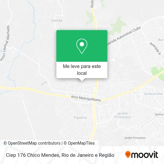 Ciep 176 Chico Mendes mapa