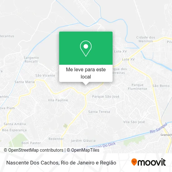 Nascente Dos Cachos mapa