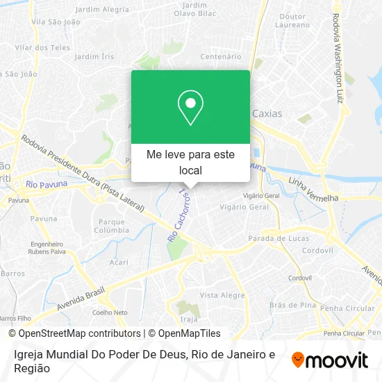 Igreja Mundial Do Poder De Deus mapa