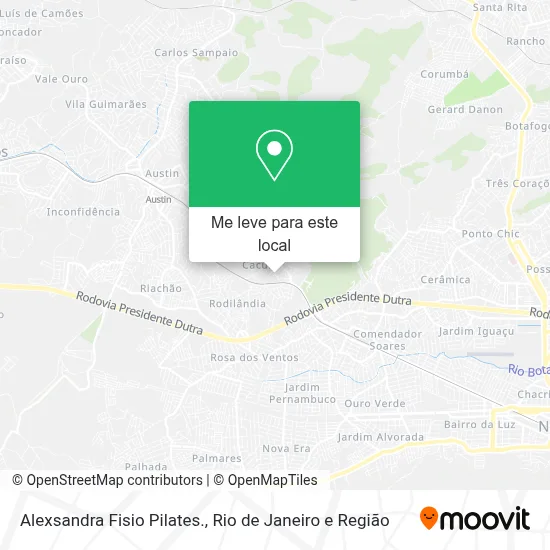 Alexsandra Fisio Pilates. mapa