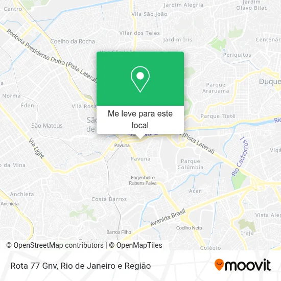 Rota 77 Gnv mapa