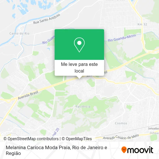 Melanina Carioca Moda Praia mapa