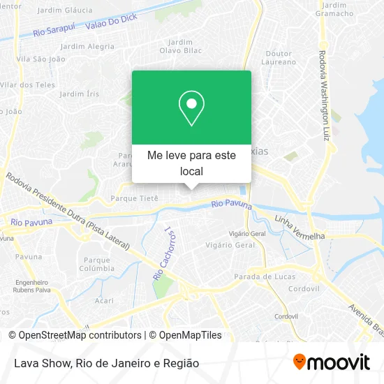 Lava Show mapa