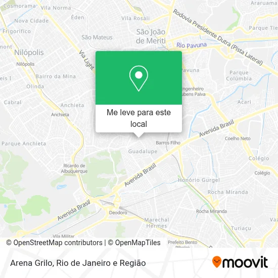 Arena Grilo mapa