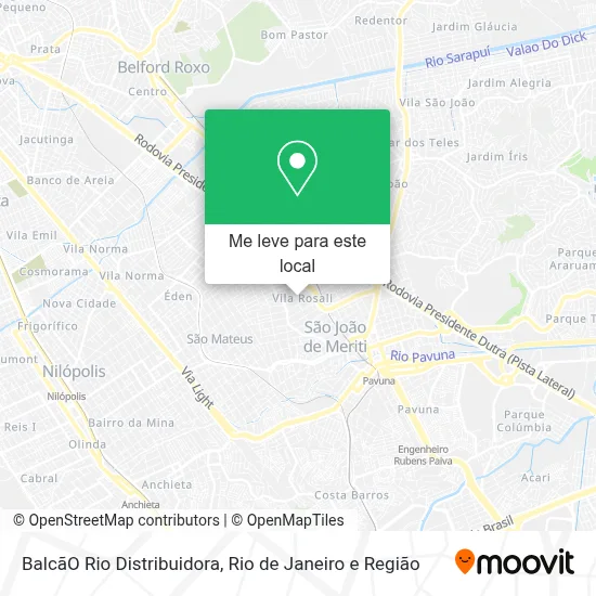 BalcãO Rio Distribuidora mapa