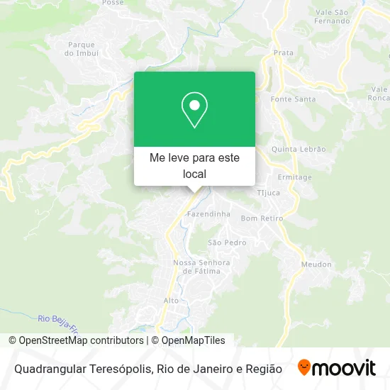 Quadrangular Teresópolis mapa