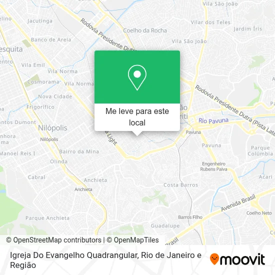 Igreja Do Evangelho Quadrangular mapa