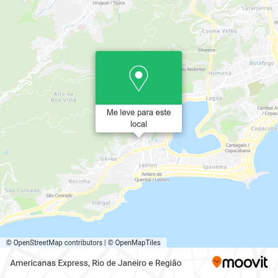 Americanas Express mapa