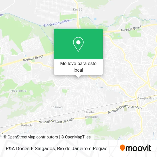 R&A Doces E Salgados mapa