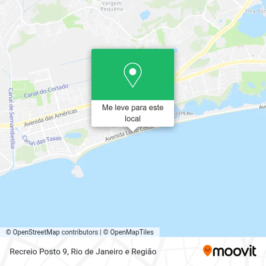 Recreio Posto 9 mapa