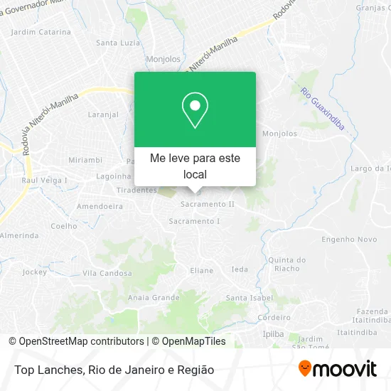 Top Lanches mapa