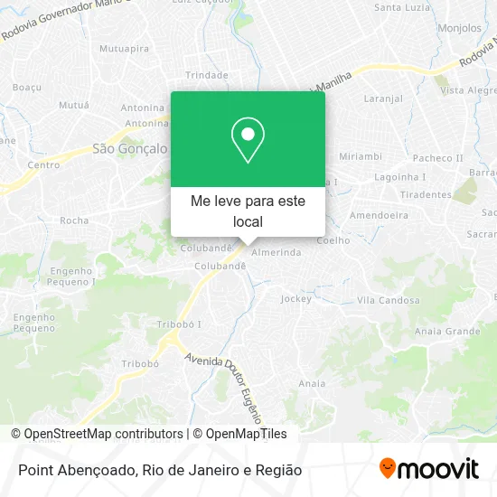 Point Abençoado mapa