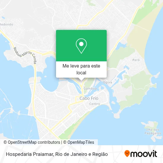 Hospedaria Praiamar mapa