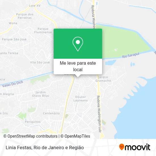 Linia Festas mapa
