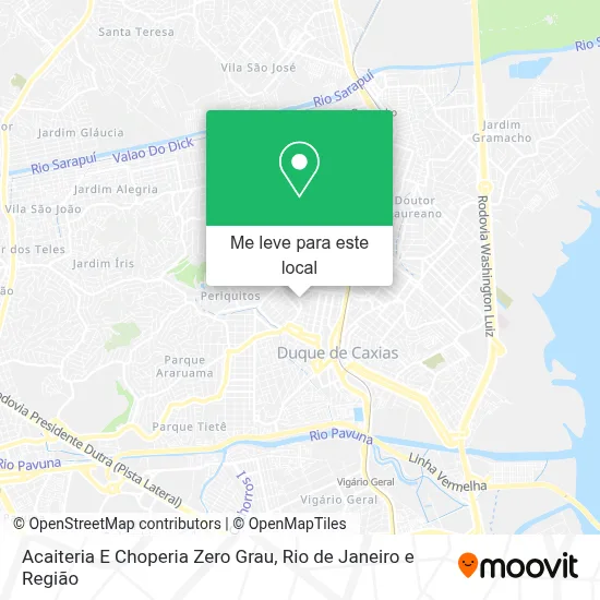 Acaiteria E Choperia Zero Grau mapa