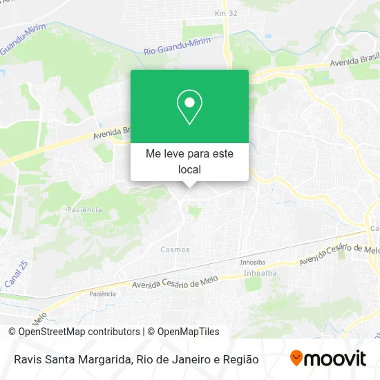 Ravis Santa Margarida mapa