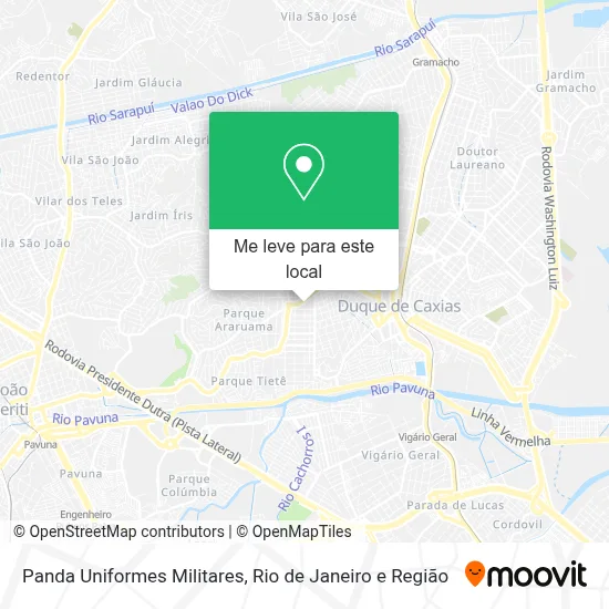 Panda Uniformes Militares mapa