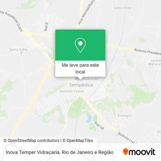 Inova Temper Vidraçaria mapa