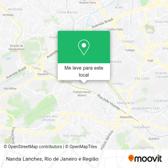 Nanda Lanches mapa