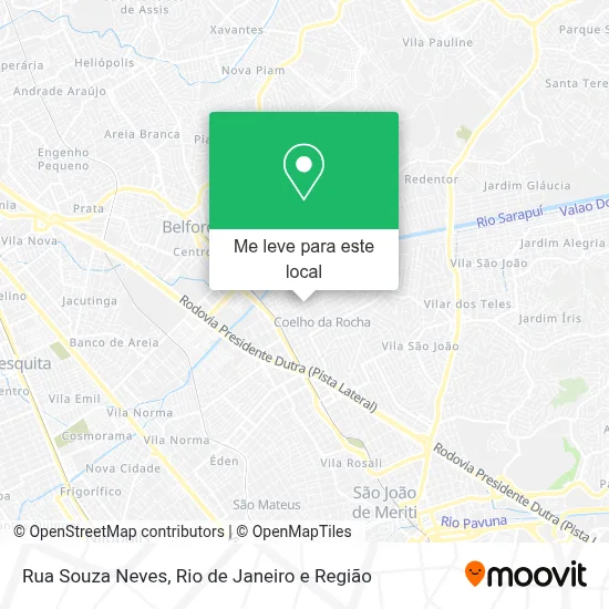 Rua Souza Neves mapa