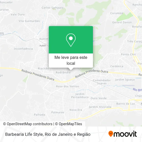 Barbearia Life Style mapa