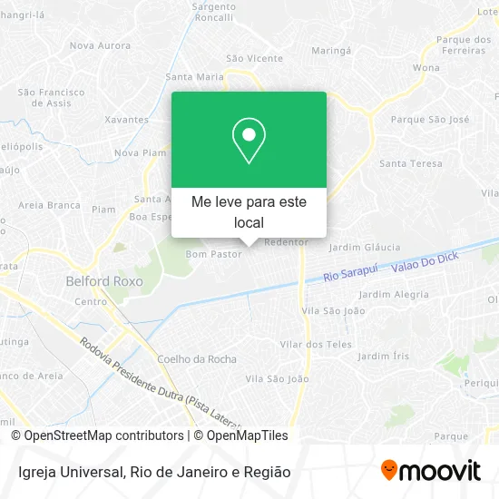 Igreja Universal mapa