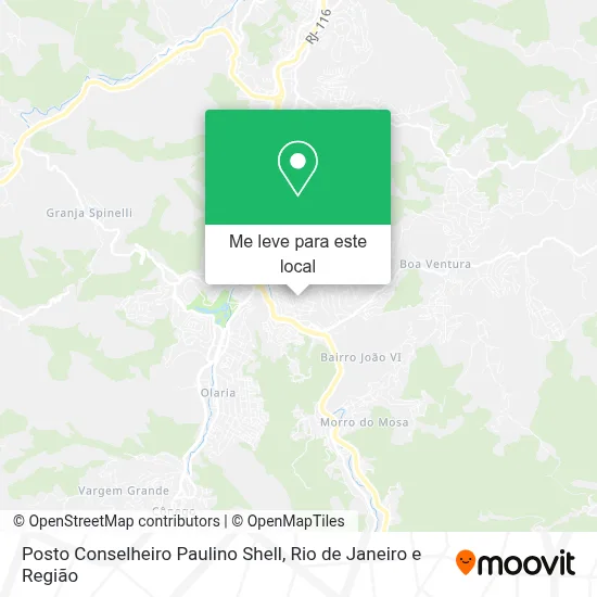 Posto Conselheiro Paulino Shell mapa